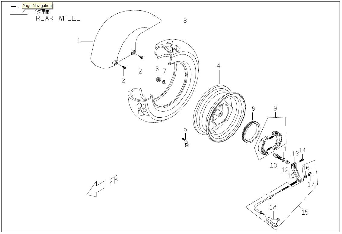 Genuine Buddy 50 Rear Wheel