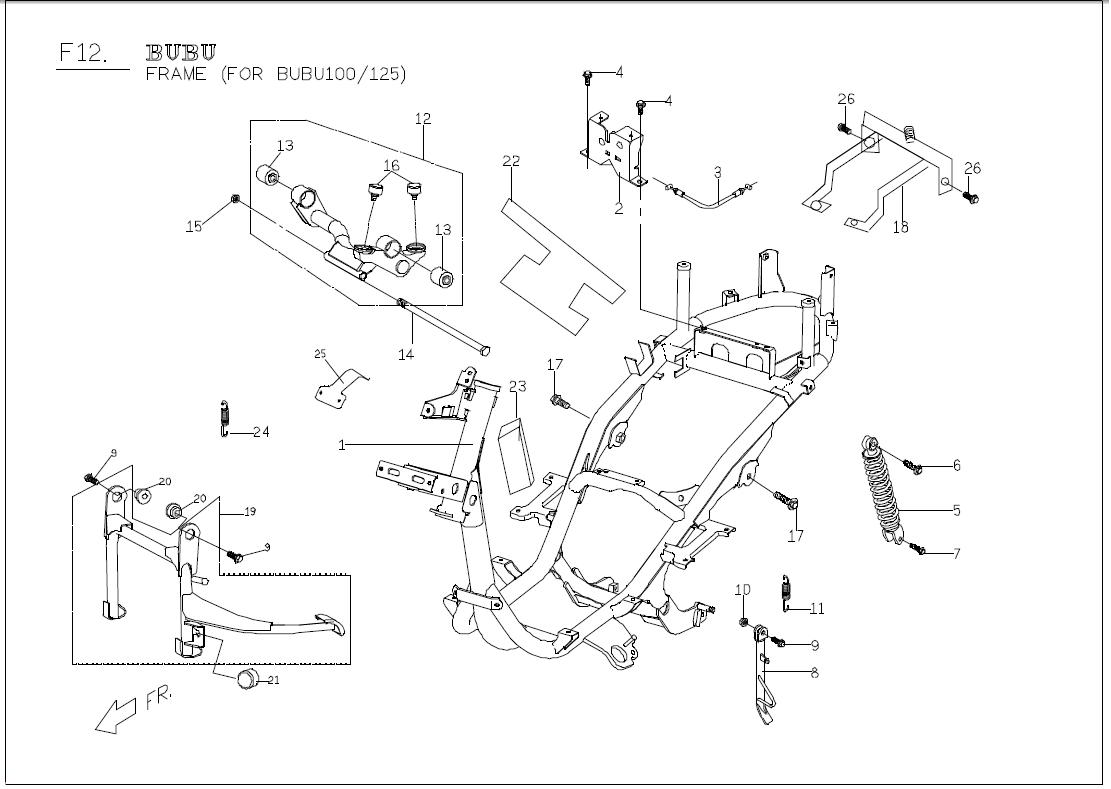 Genuine Buddy 125 Frame