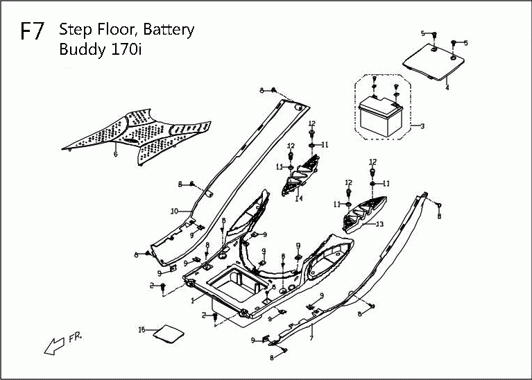 Genuine Buddy 170i Starting Motor Parts