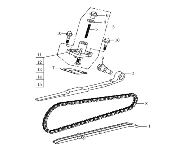 Qlink Pegasus 150 Chain & Tensioner