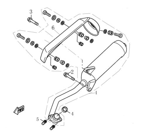Qlink Achilles 150 Exhaust System