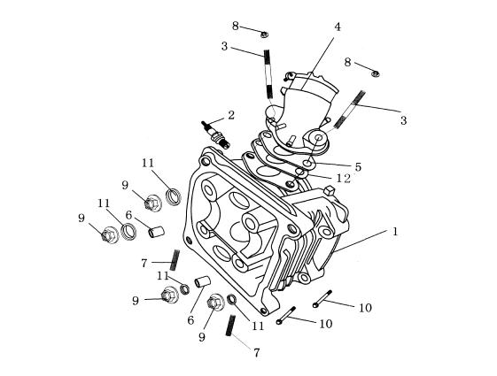 Qlink Achilles 150 Cylinder Head