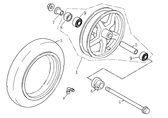 Qlink Achilles 150 Front Wheel