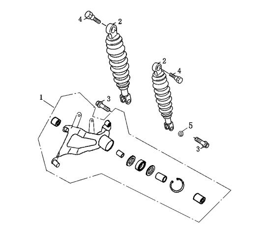 Qlink Achilles 150 Rear Shock Absorber