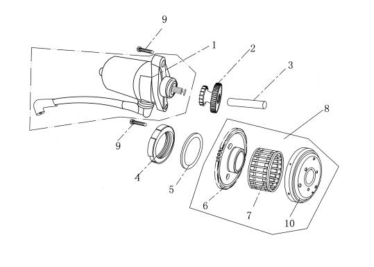 Qlink Achilles 150 Start Motor