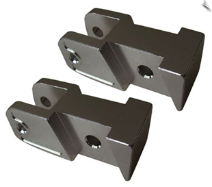 NCY Vento Shock Mount Relocating Bracket - Titanium Color (SKU: 1000-1120)